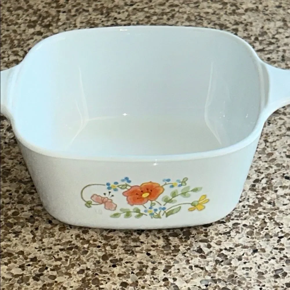 Vintage Corningware Poppy 🌼 Pretty 3 Mini Casserole 🥘 dishes Made in 🇺🇸
